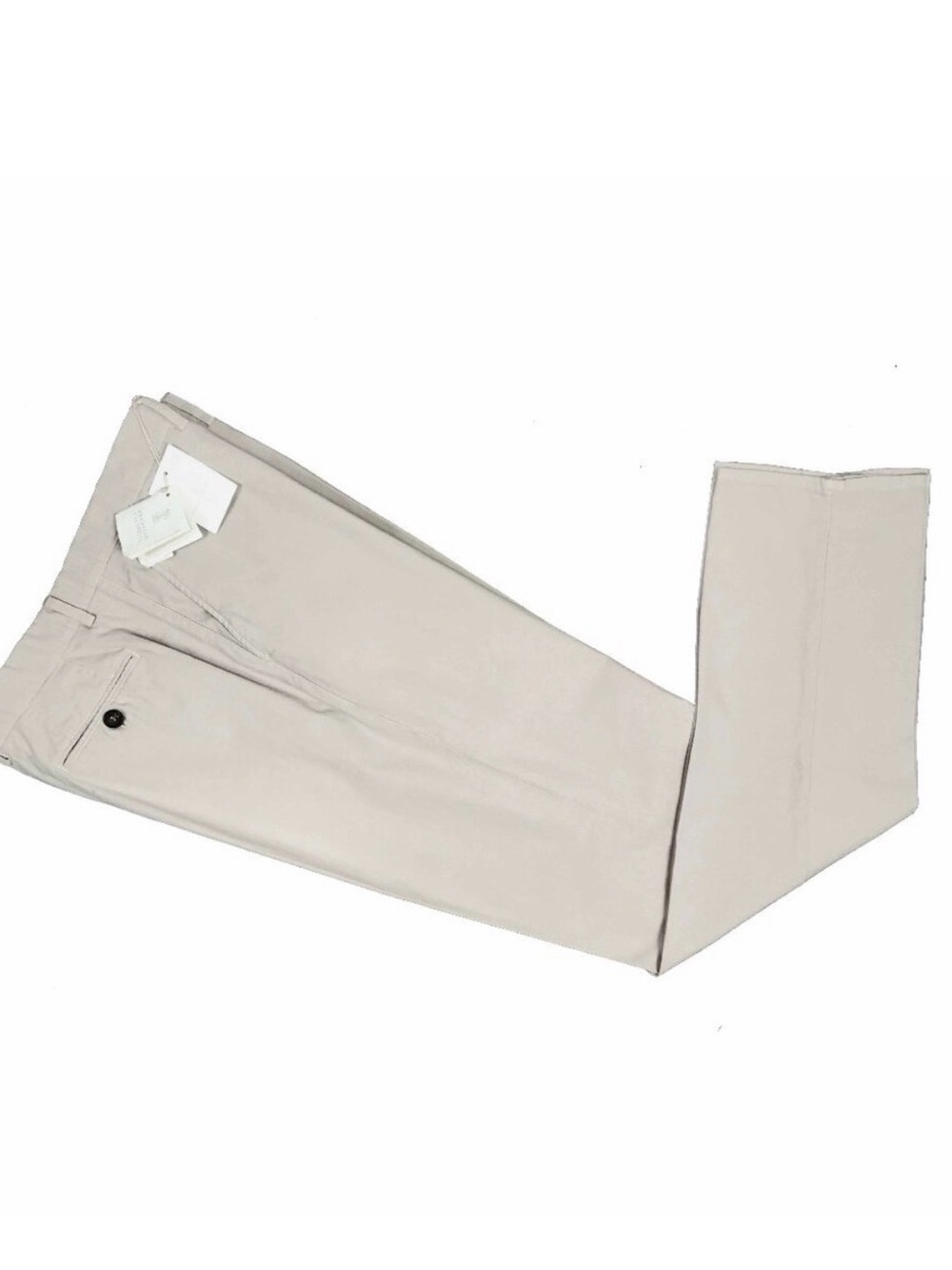 NEW $795 Brunello Cucinelli Chinos Pants! us 40 e 58  Stone  Cotton  Flat Front